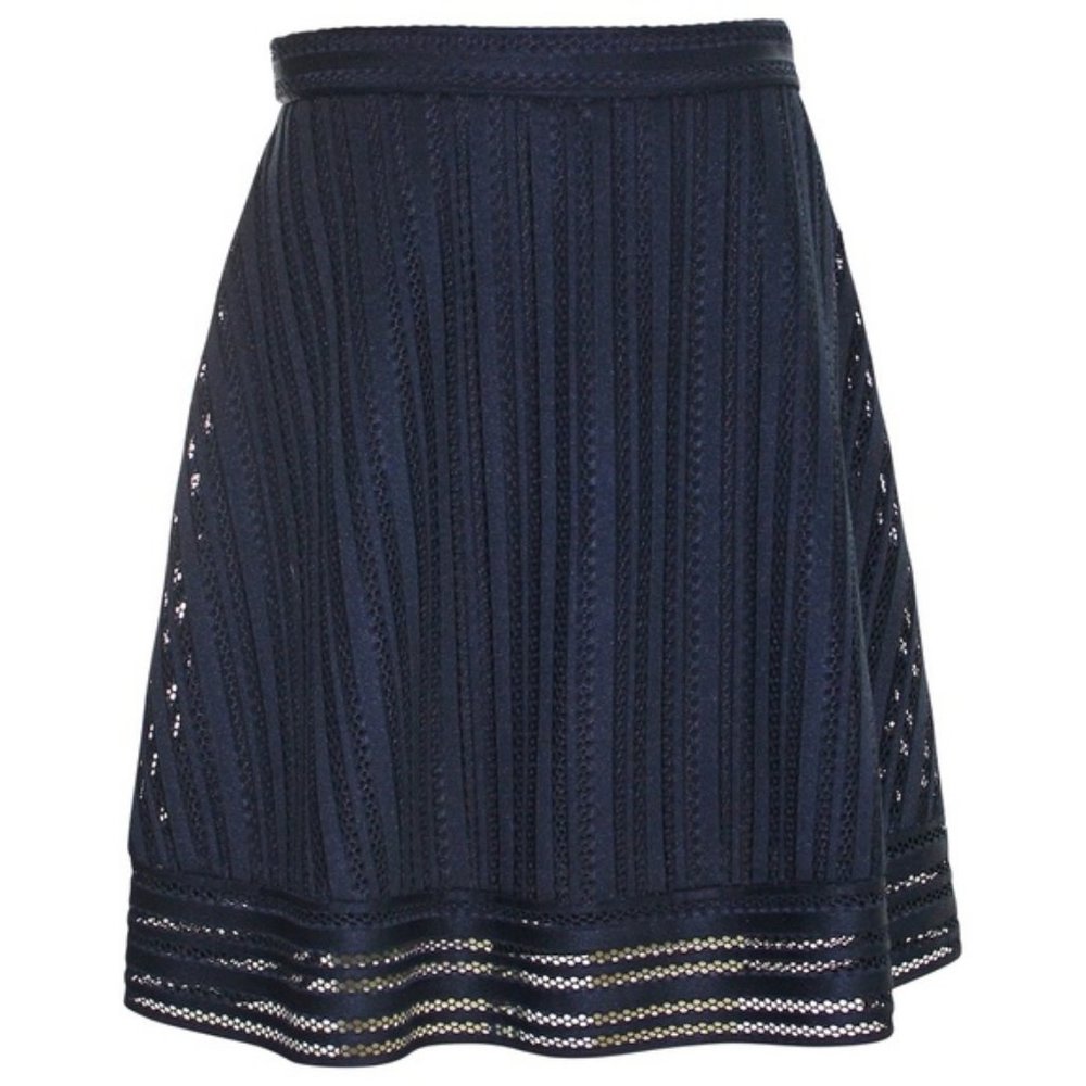 J. Crew Striped eyelet skirt